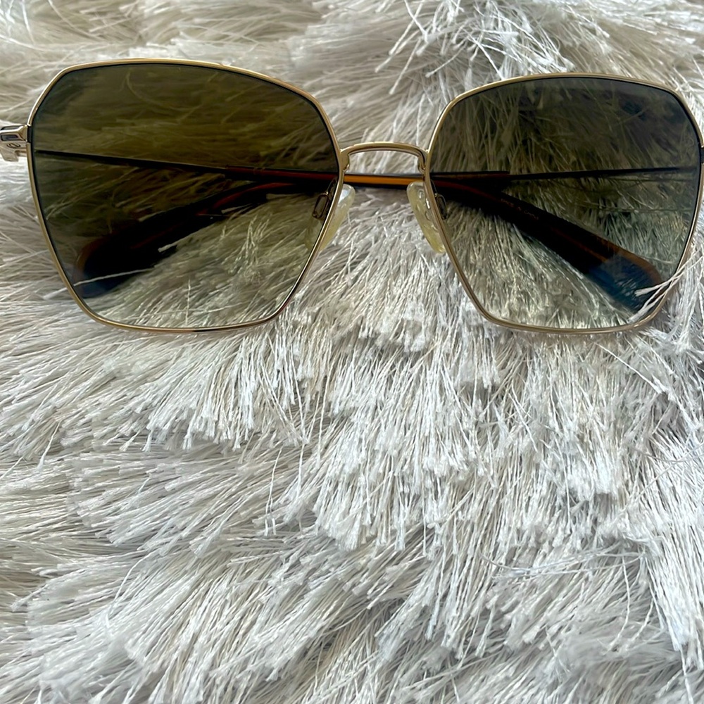 Rag and Bone Gold Green Gradient Sunglasses